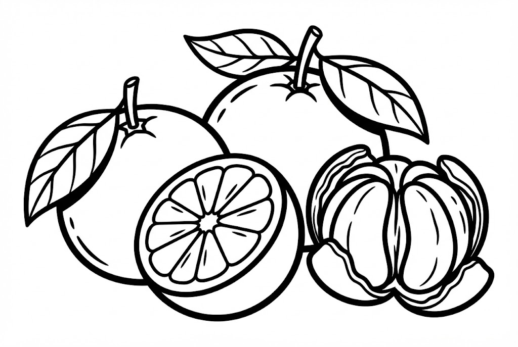 Tô màu Ba Quả Cam