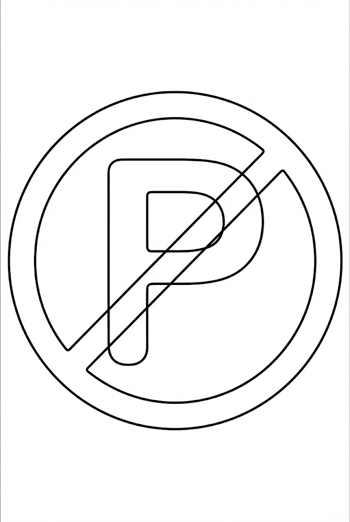 Tô màu Biển Cấm Đỗ