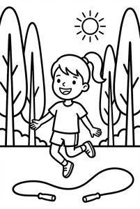 Tô màu Cô Bé Tập Thể Dục