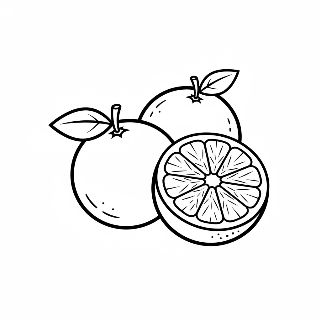 Tô màu Hai Quả Cam