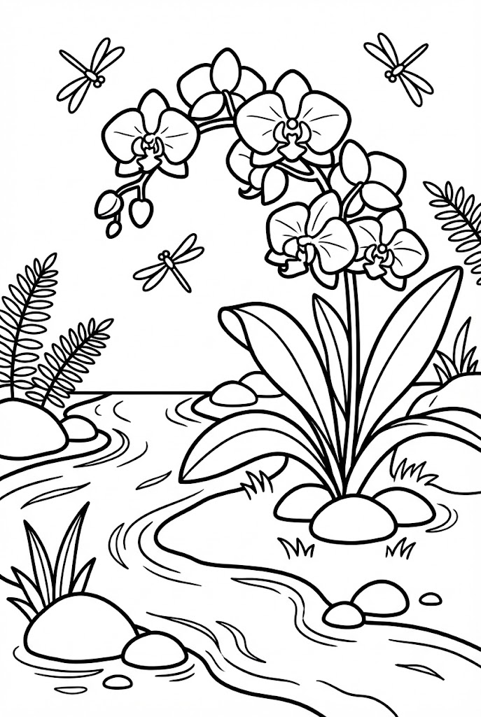 Tô màu Hoa Lan Dại