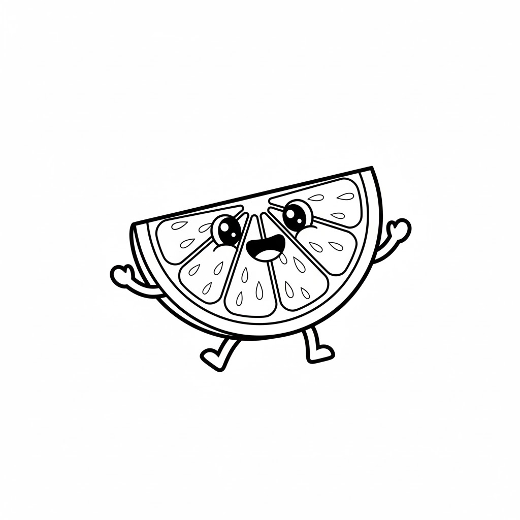 Tô màu Miếng Cam Vui Vẻ