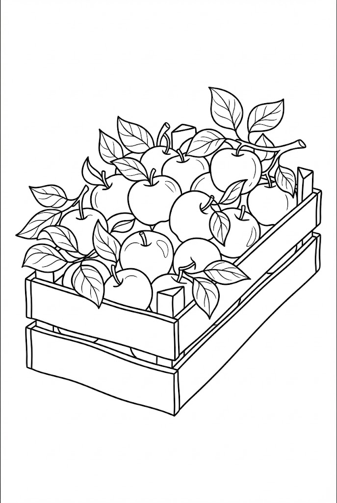 Tô màu Một Giỏ Táo