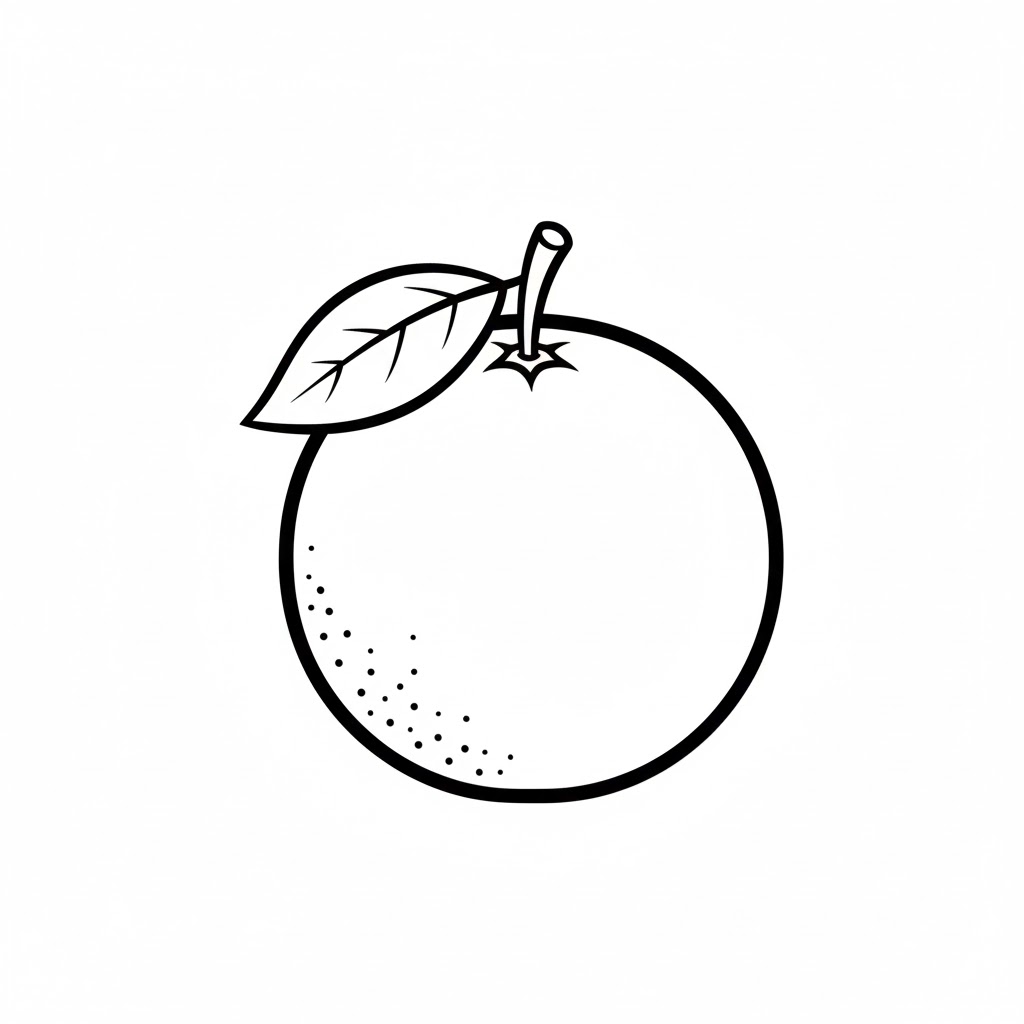 Tô màu Một Quả Cam