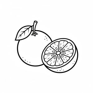 Tô màu Một và Nửa Quả Cam