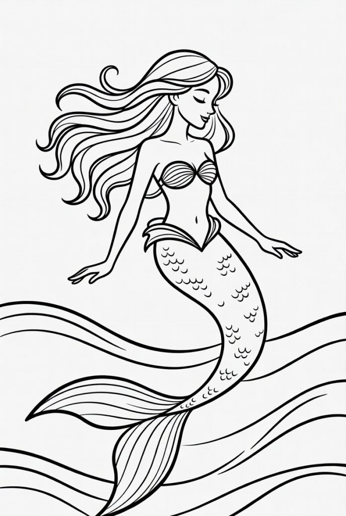 Tô màu Nàng Tiên Cá