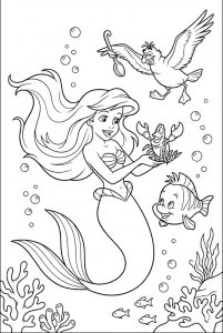 Tô màu Nàng Tiên Cá Ariel