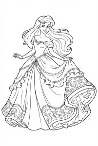 Tô màu Nàng Tiên Cá Trong Bộ Váy Đẹp