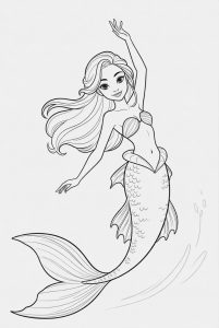 Tô màu Nàng Tiên Cá Vui Vẻ
