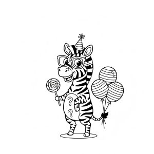 Tô màu Ngựa Vằn Hài Hước