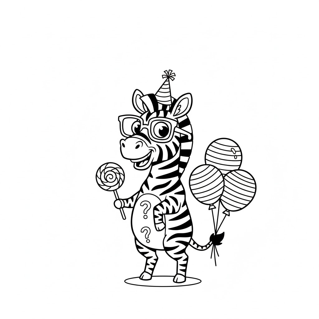 Tô màu Ngựa Vằn Hài Hước