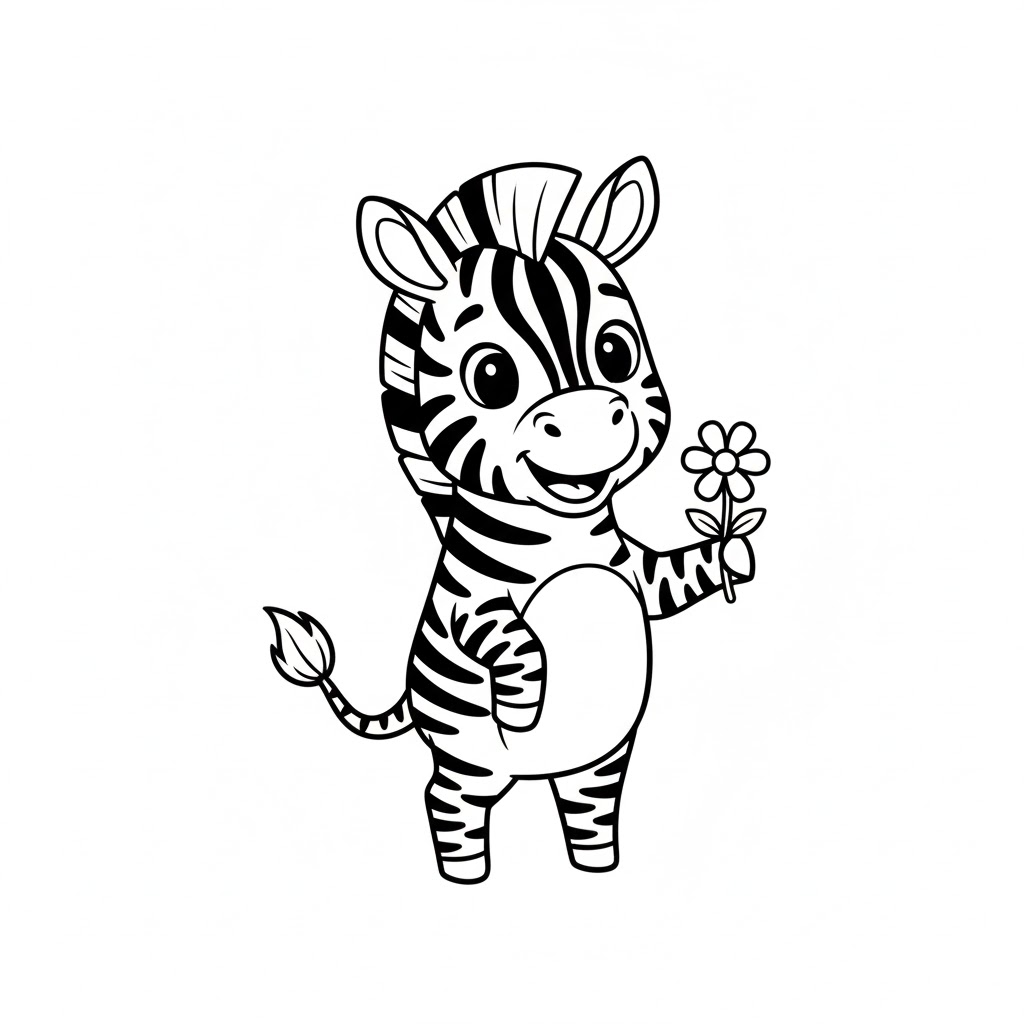 Tô màu Ngựa Vằn Ngộ Nghĩnh