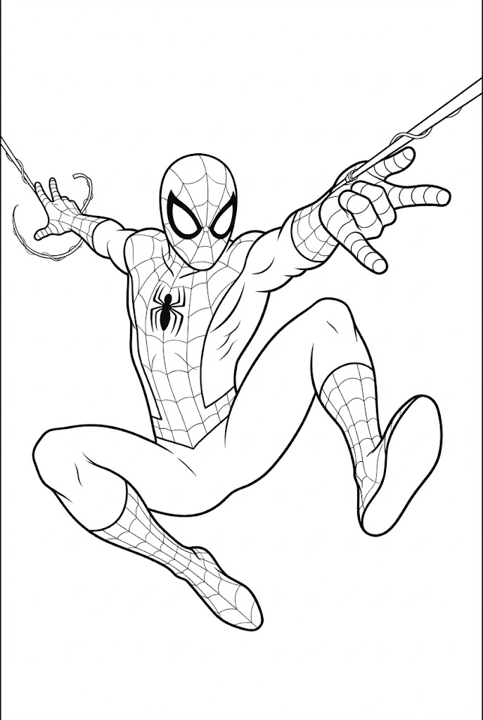 Tô màu Người Nhện Spider Man Ngầu Nhất