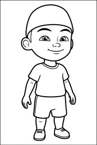 Tô màu Nhân Vật Fizi Trong Upin và Ipin