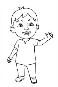 Tô màu Nhân Vật Jarjit Trong Upin và Ipin