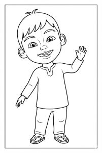 Tô màu Nhân Vật Mail Trong Upin và Ipin