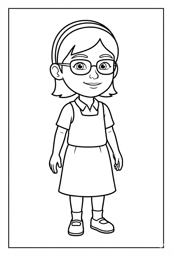 Tô màu Nhân Vật Susanti Trong Upin và Ipin