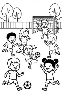 Tô màu Nhóm Bạn Đá Bóng