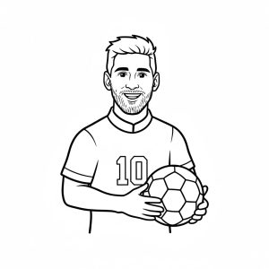 Tô màu Phác Họa Messi