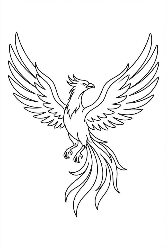 Tô màu Phượng Hoàng Cất Cánh