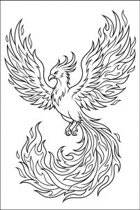 Tô màu Phượng Hoàng Đang Bay