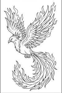 Tô màu Phượng Hoàng Lửa