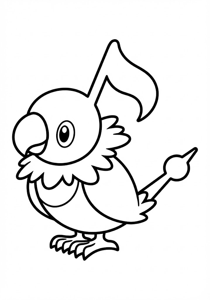 Tô màu Pokemon Chatot