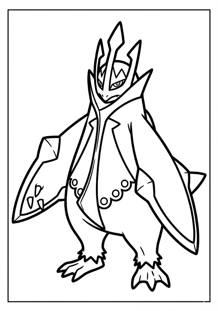 Tô màu Pokemon Empoleon