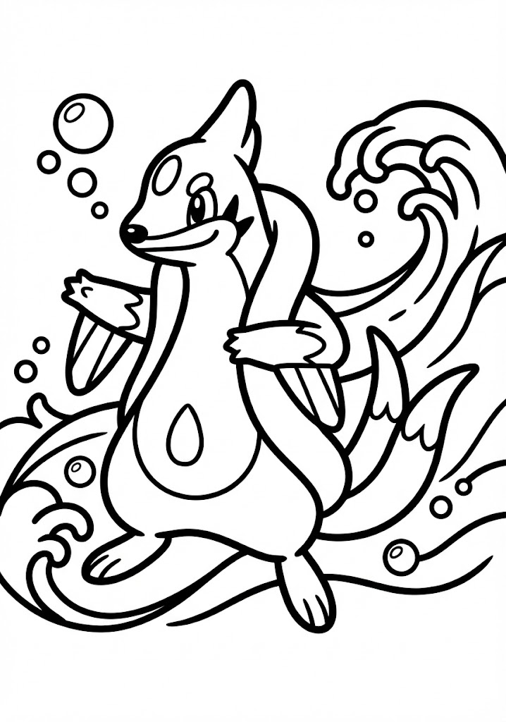 Tô màu Pokemon Floatzel