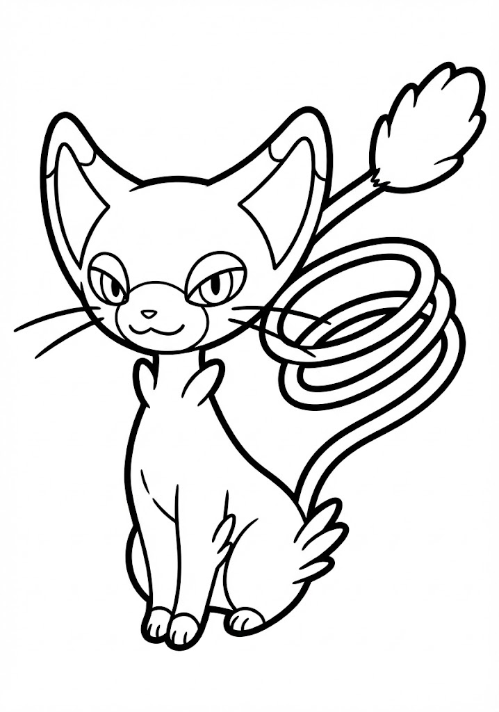 Tô màu Pokemon Glameow