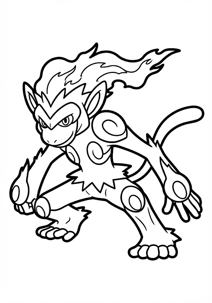 Tô màu Pokemon Infernape
