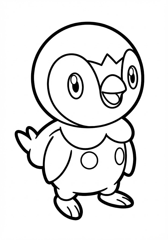 Tô màu Pokemon Piplup