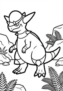 Tô màu Pokemon Rampardos