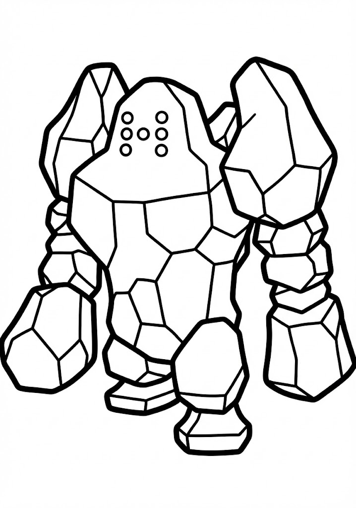 Tô màu Pokemon Regirock