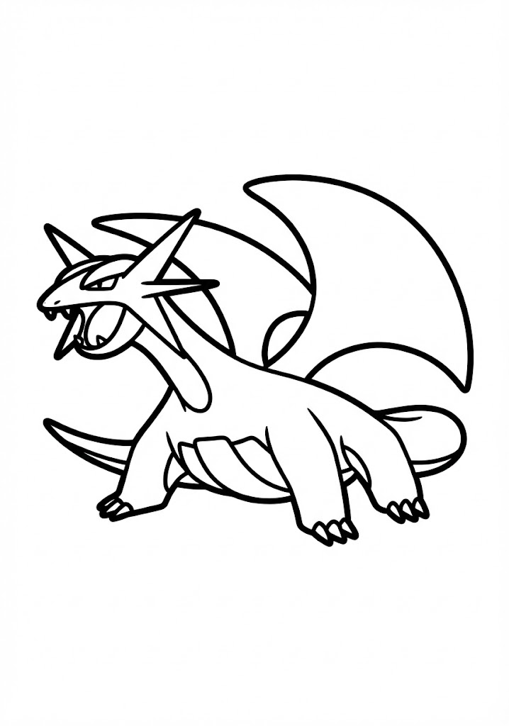 Tô màu Pokemon Salamence