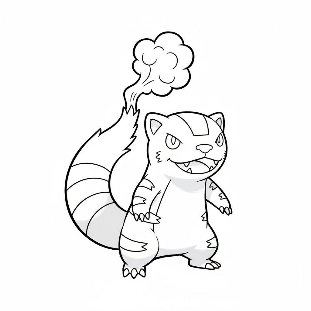 Tô màu Pokemon Skuntank