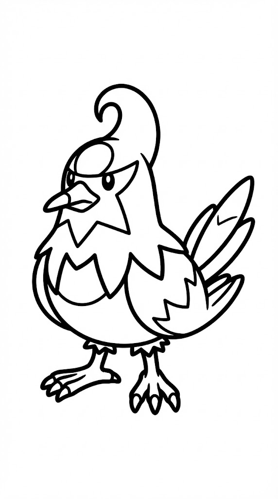 Tô màu Pokemon Staravia