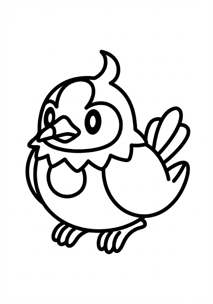 Tô màu Pokemon Starly