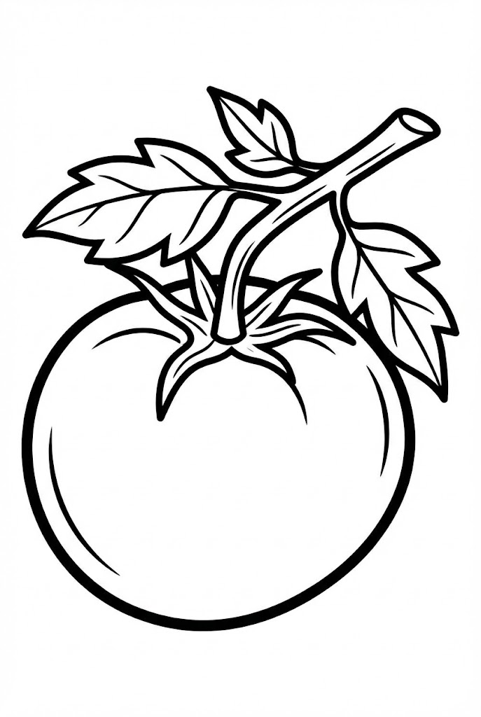 Tô màu Quả Cà Chua Bình Thường