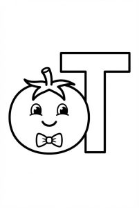 Tô màu Quả Cà Chua Và Chữ T