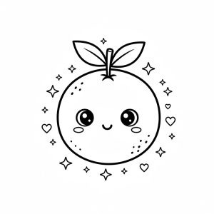 Tô màu Quả Cam Đáng Yêu