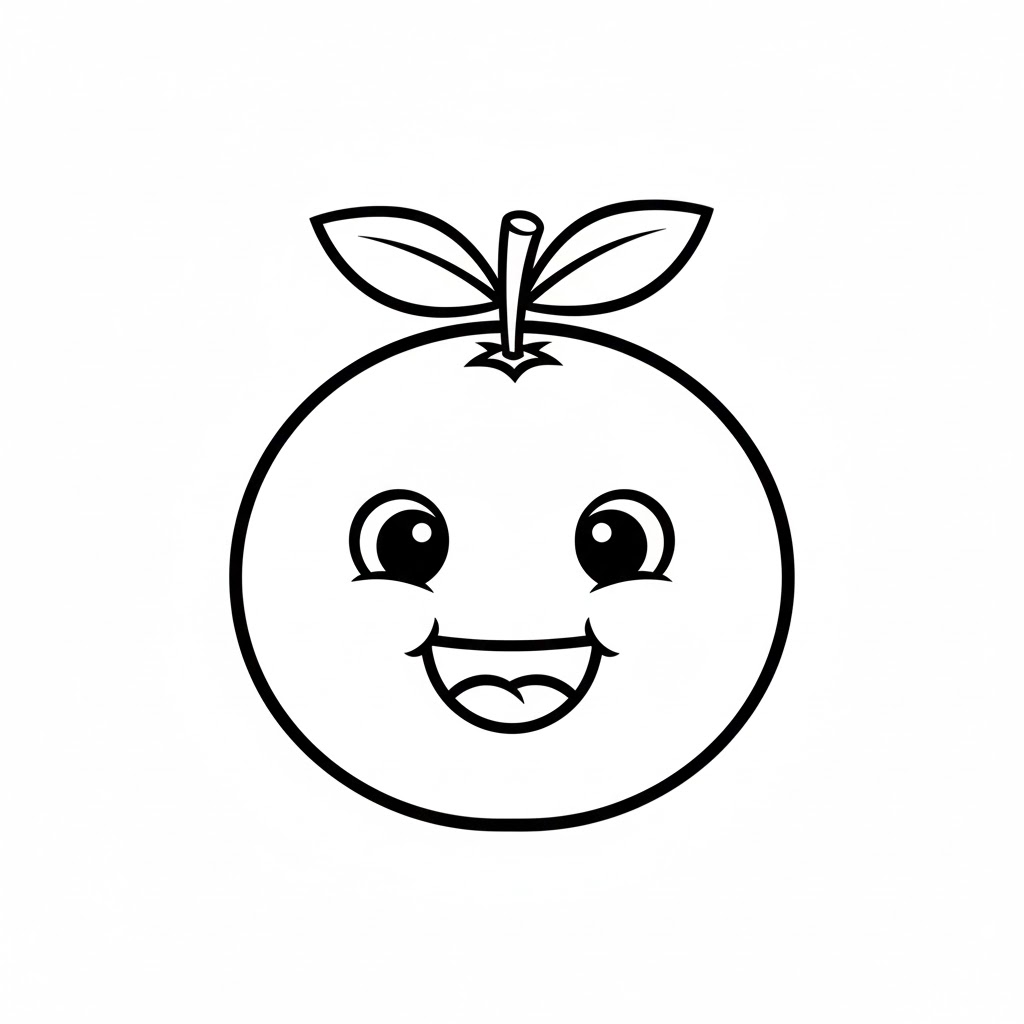 Tô màu Quả Cam Mỉm Cười