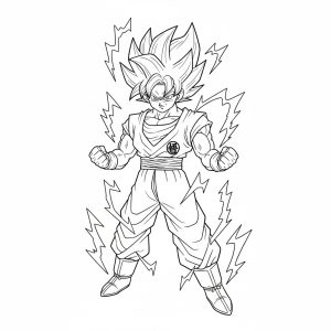 Tô màu Son Goku Mạnh Mẽ