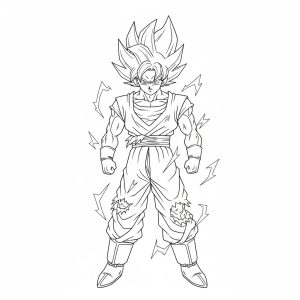 Tô màu Son Goku Siêu Saiyan
