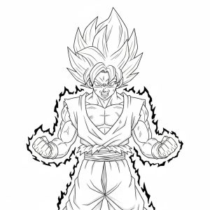 Tô màu Son Goku Tức Giận