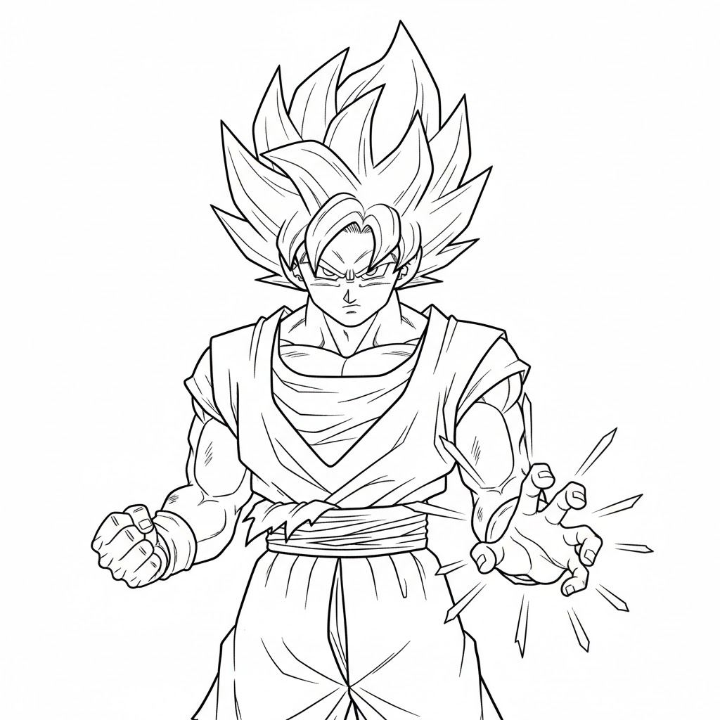 Tô màu Son Goku Tuyệt Vời