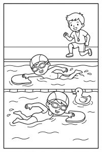 Tô màu Thể Thao Bơi Lội