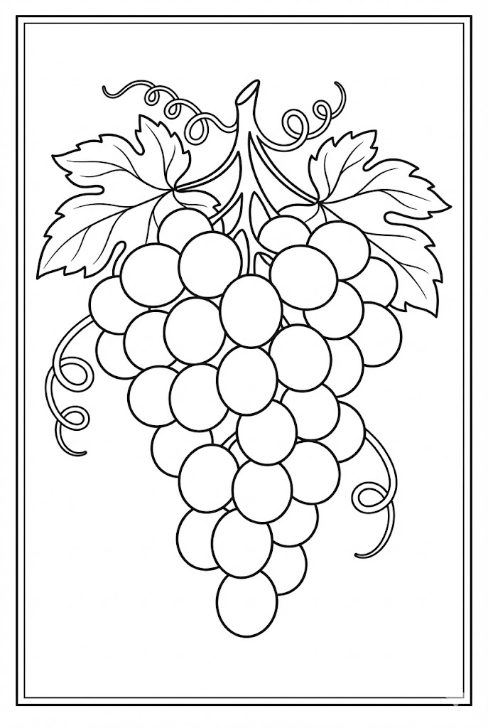 Tô màu chùm nho