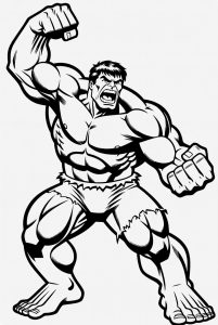 Tô màu hulk đang giận dữ