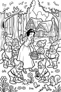 Tô màu nàng bạch tuyết và bảy chú lùn